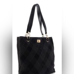 AUTHENTIC CHANEL BLACK SUEDE TOTE BAG